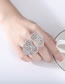 Fashion Silver Bronze Zirconium Geometric Open Ring