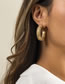 Fashion White K Metal Geometric Stripe C Stud Earrings
