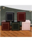 Fashion Maroon Square Ring Box (with Outer Box) Leather-filled Octagonal Portable Ring Storage Box