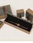 Fashion Kenaf Calligraphy Tassel Box 24*6*3.7 Bracelet Box Long Chain Linen Tassel Jewelry Box