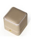 Fashion No. 1 Light Gold Ring Box Round Corner Pu Snap Jewelry Box