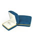 Fashion Blue Ring Box Gold Edge Flannel Yurt Jewelry Storage Box