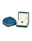 Fashion Blue Ring Box Gold Edge Flannel Yurt Jewelry Storage Box