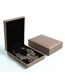 Fashion Gold Coffee Color Right Angle Ear Stud Box Leather Paper Square Flip Jewelry Storage Box