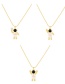 Fashion Gold-3 Bronze Zirconium Drip Oil Astronaut Necklace