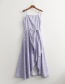 Fashion Purple Printed Irregular Hem Slip Dress