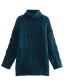 Fashion Oatmeal Twist Knit Turtleneck Sweater