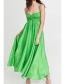 Fashion Green Drawstring Suspender Dress