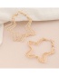 Fashion Gold Metal Geometric Pentagram Stud Earrings