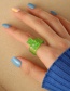 Fashion Green Resin Bear Ring