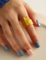 Fashion Blue Resin Bear Ring