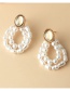 Fashion Gold Resin Pearl Stud Earrings