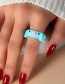 Fashion Blue Resin Piglet Ring
