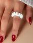 Fashion White Resin Piglet Ring