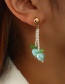 Fashion White Resin Glass Beads Fruit Tassel Earrings
