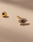 Fashion Gold Copper Piercing Twist Ball Eye Stud Earrings