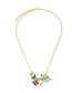 Fashion Color Alloy Diamond Openwork Insect Necklace