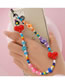 Fashion Qt-k210183a Colorful Rice Beads Beaded Phone Chain