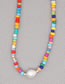 Fashion Zz-n200120a Rainbow Rice Beads Beaded Necklace
