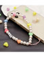 Fashion Qt-k210061a Acrylic Love Pearl Beaded Alphabet Beads Mobile Phone Strap