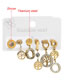 Fashion Gold Titanium Steel Hollow Tree Of Life Earrings Set