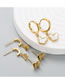 Fashion Gold Titanium Butterfly Earrings Set