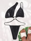 Fashion Black Polyester Asymmetric Cutout One Piece Swimsuit