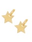 Fashion Gold-3 Brass Inset Zirconium Cross Earrings