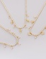 Fashion Gold-3 Bronze Zirconium Heart Pendant Necklace