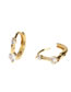 Fashion Gold Brass Diamond Round Earrings