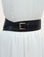 Fashion Brown Faux Leather Pin Buckle Elastic Girdle