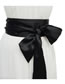Fashion White Silk Tie Belt