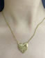 Fashion White Gold Stainless Steel Heart Necklace