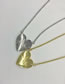 Fashion Gold Stainless Steel Heart Necklace