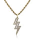 Fashion White Gold Copper And Diamond Lightning Necklace