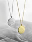 Fashion Gold Brass Gold Plated Medal Necklace