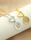 Fashion Gold Brass Inlaid Zirconium Heart Irregular Necklace