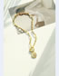 Fashion Gold Brass Inlaid Zirconium Heart Irregular Necklace