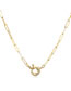 Fashion White Gold Small 40cm Brass Gold Plated Rudder Necklace