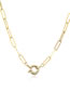 Fashion White Gold Large 45cm Brass Gold Plated Rudder Necklace