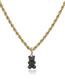 Fashion 1# Brass And Diamond Bear Twist Chain Necklace