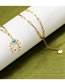 Fashion White Copper Drip Pearl Horseshoe Necklace