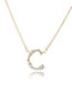 Fashion S Bronze Zirconium 26 Letter Necklace