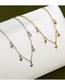 Fashion White Gold Brass Diamond Snake Tassel Necklace