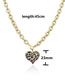 Fashion 1 White Gold Necklace Bronze Zirconium Drop Oil Leopard Peach Heart Necklace