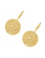 Fashion Gold Alloy Water Drop Flower Earrings