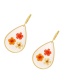 Fashion Gold-2 Alloy Portrait Round Earrings