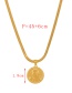 Fashion Gold Titanium Steel Figure Necklace
