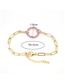Fashion Yellow Copper Drop Oil Circle Chain Bracelet