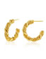 Fashion Gold Copper Gold Plated Twist C Stud Earrings